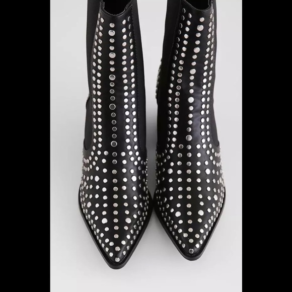 NWT ShuShop “ Zsa Zsa” Studded Embellishments Heeled Ankle Boots/ Booties - Picture 3 of 7